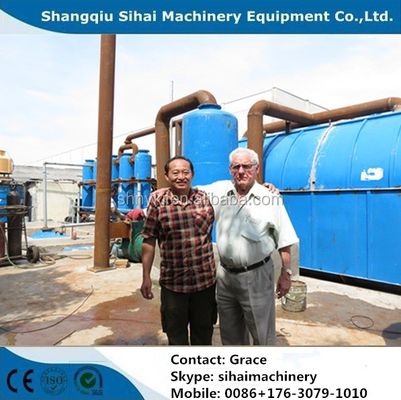 Energiebergbau 12 Tonnen Schrott Reifen Pyrolyse Anlage Q245R Kessel Stahlreaktor Material