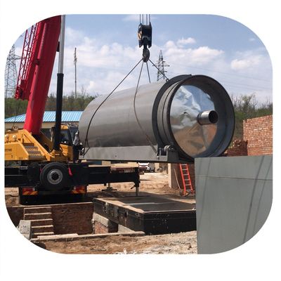Installation unter Anleitung eines Ingenieurs Pyrolyseanlage zum Recyceln von Reifenabfällen Reifen-Plastikschlamm